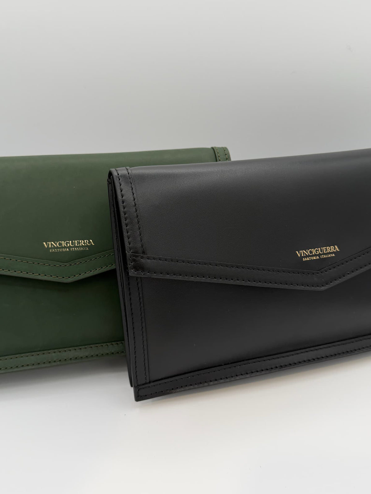 ICON - Pochette in Pelle Verde
