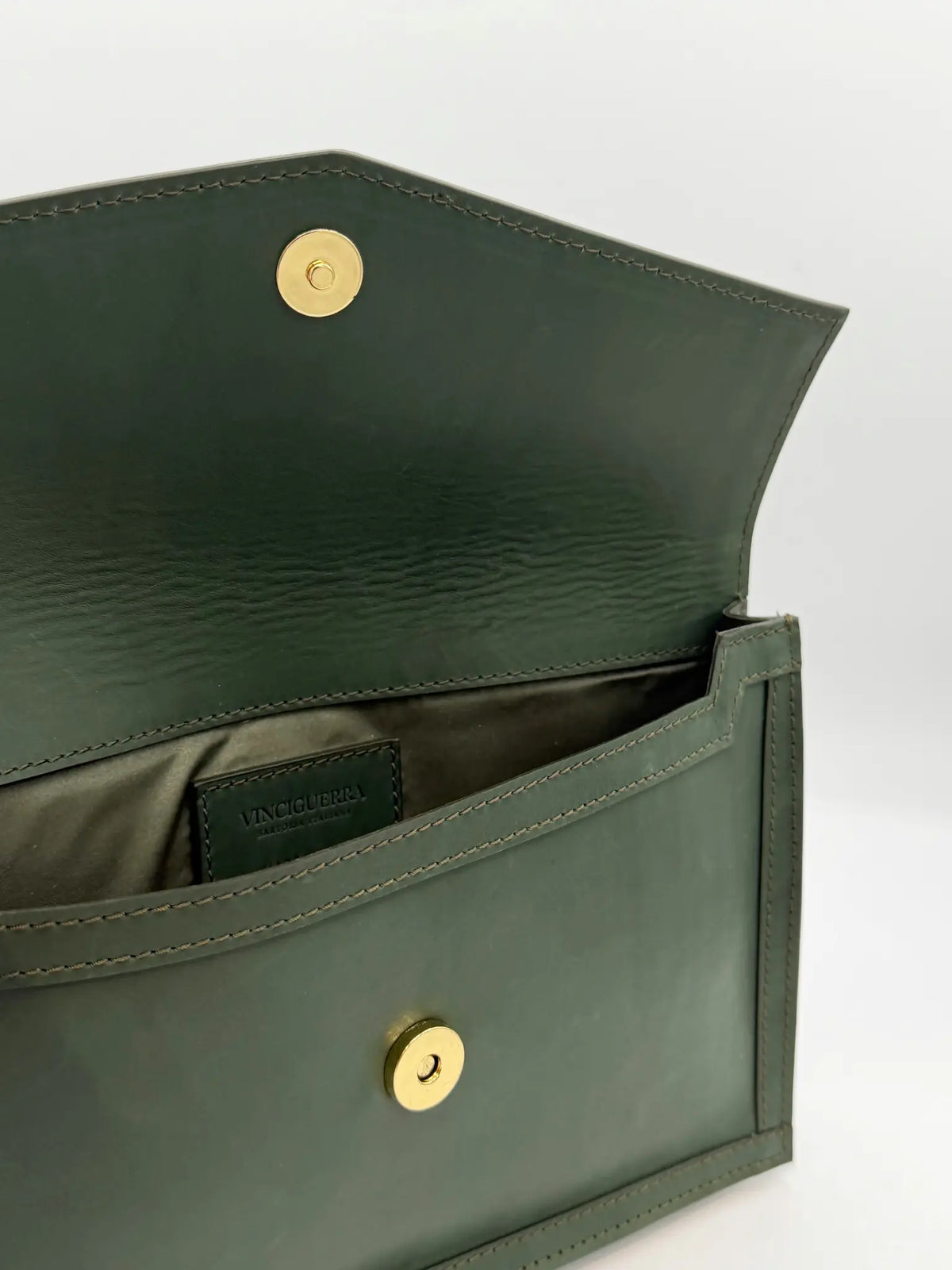 ICON - Pochette in Pelle Verde