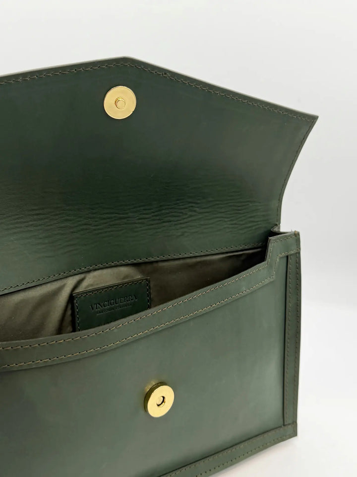 ICON - Pochette in Pelle Verde