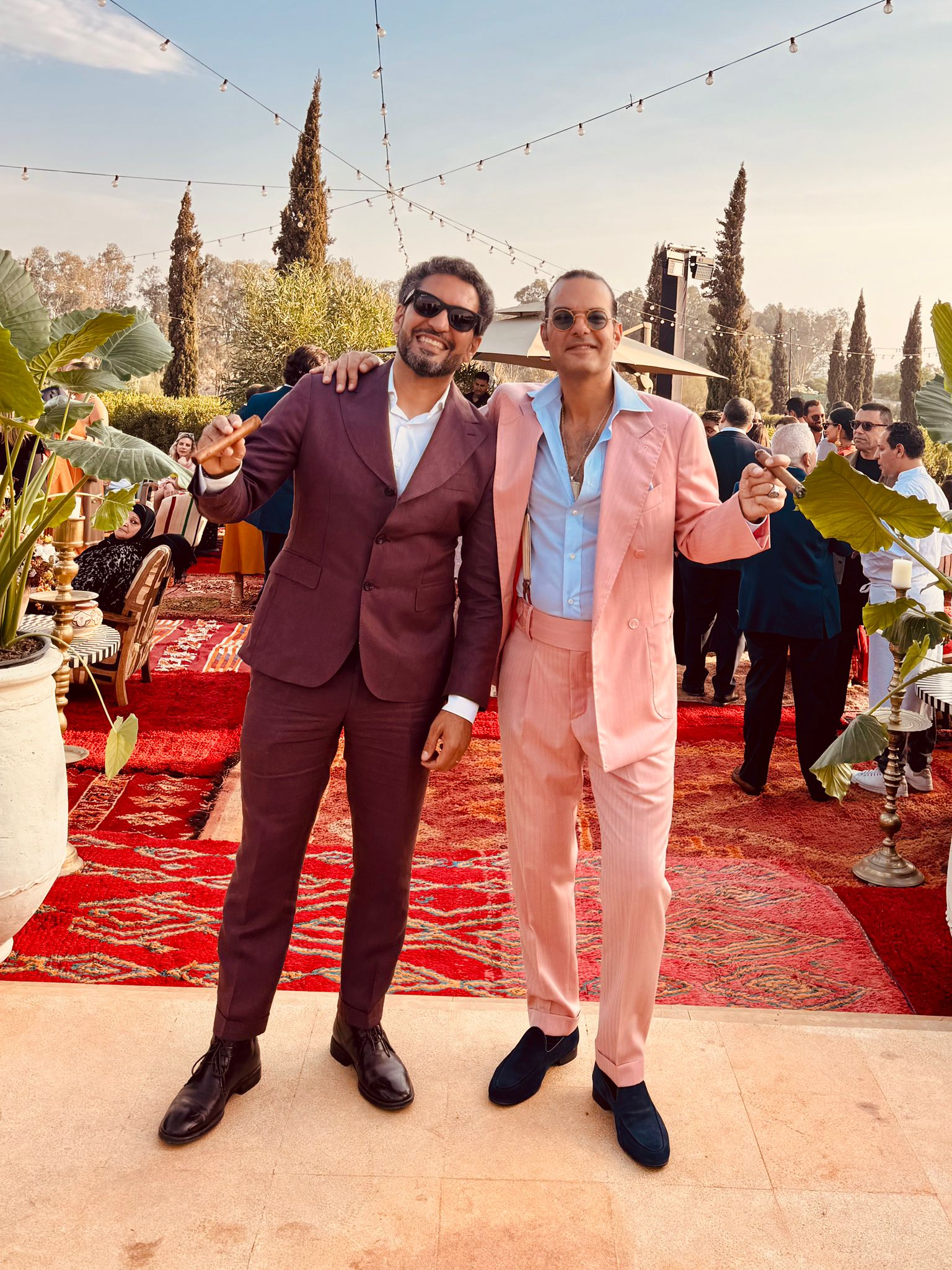 Abito finito indossato al matrimonio reale a Rabat, Marocco — Vinciguerra Sartoria Italiana